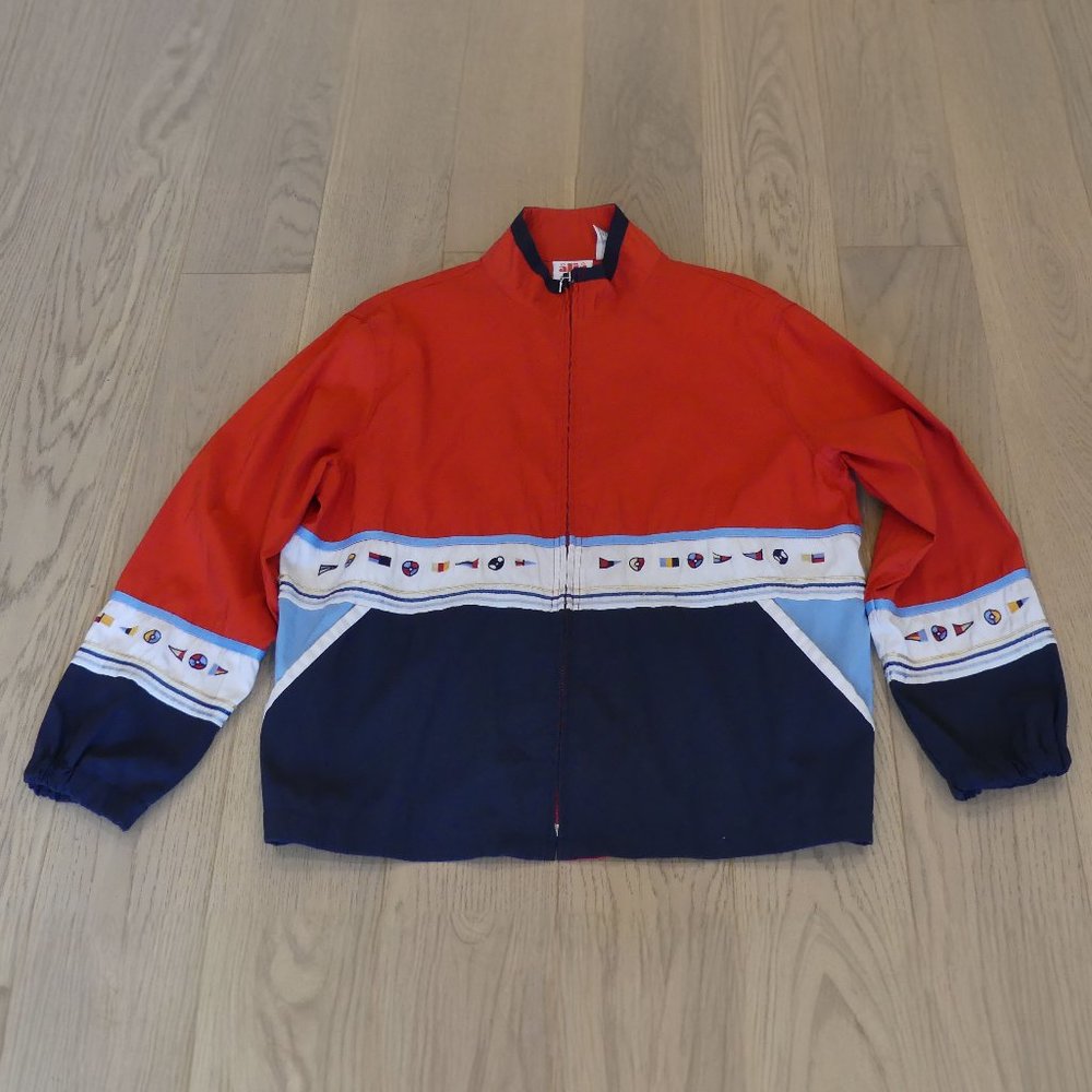Alia Sport Red/Navy Blue/Blue Women's XLarge Vintage Jacket